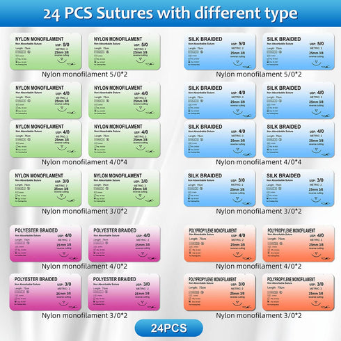 Suture Practice Training Kit for Medical Students with Large Silicone Lip Pad, Instruments, and Training Videos