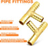 GASHER 10 Pieces Brass Hose Barb Tee, 3-Way Hose Fitting (1/4" x 1/4" x 1/4")