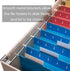 PRANDOM File Organizer Box - 1 Set of Collapsible Decorative Linen Storage with Lids for Letter/Legal Size, Light Grey