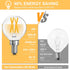 Dimmable E12 Bulbs 60 6 PACK G16.5 6W Bulbs, 3000K E12 Bulb 60W 600LM, CRI80+ LED Watt Equivalent, Small Globe LED