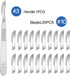 21PCS 20 Scalpel Blades with #10 Scalpels Surgical Sterile Carving Blades Including 1 Handle,Laboratory Blade-Lab Knives with Handle-Art Blades Practicing Cutting-Crafts & More by YixangDD