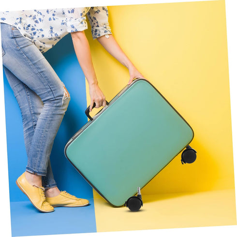 4pcs PRETYZOOM Mini Caster Wheels with Brake for Small Trash Cans Swivel Stem Replacement Wheels for Appliances Smooth