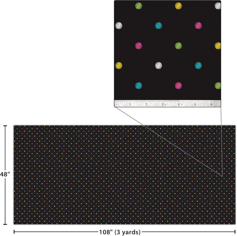 Chalkboard Brights Creative Class Fabric - Ideal for Classroom Bulletin Boards, Crafts, and Pillows