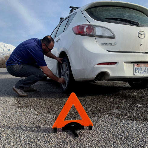 Emergency Warning Triangle by Lumen Wand Store for Road Side Safety, Vehicle Breakdown, Hazard Marking