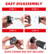 2 Inch (1) Disc Pad Holder with Shank, Die Grinder Sanding, Quick Change Medium Disc Attachments for Polishing, Sanding