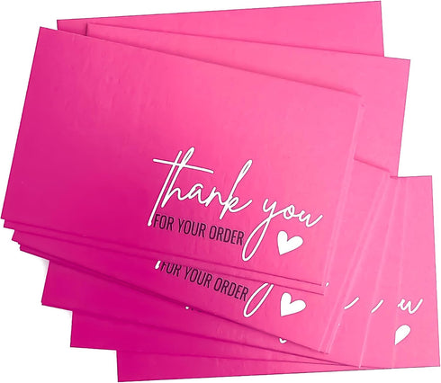 RXBC2011 Package Pack 100 000-CARD-261-RED Thank you for your order card Thank you cards Insert for online business