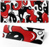 Red Black White Mouse Pad XL 31.5”x11.8” Anime Cool Geometric Japanese Desk Mat Non-Slip Rubber Base Stitched Edge Extended Keyboard Mouse Mat Desk Pad Large Mousepad for Home Office Work Desktop