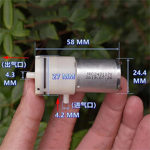 ZMDRXQOJ JQB2438 6V 370 Mini Air Pump Micro Diaphragm Vacuum Pump Negative Pressure Suction Pump DIY Breast Machine