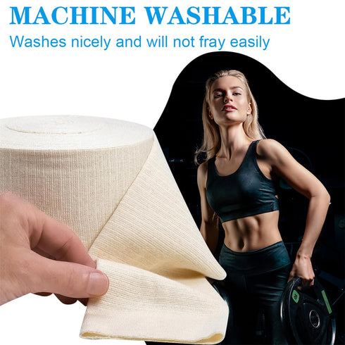 XIZAO (3.9 Inch 5.46 Elasticated Tubular Support Bandage Cotton Stockinette Tubing Size F Reusable Compression Sport