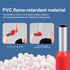 Baomain 450pcs Copper Crimp Connector Kit, Insulated Ferrules in 5 Sizes and 5 Colors, AWG 22-14