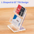NIUBEE Acrylic Business Card Holder, 2 Tier Clear Stand for Office Exhibition, 130 Cards Capacity