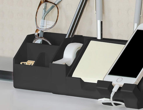 Bostitch Office Konnect Tape Dispenser with Premium Single-sided Tape, Sticks to Desk, Black (KT-TAPE-BLK)