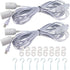 Rextin 2 packs double E26/E27 LED Light socket 13FT extension cord with
