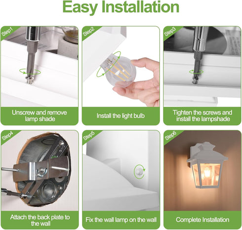 FDS746E26W (Bulb FUDESY Outdoor Wall Lantern, Exterior Waterproof Porch Light, Plastic Material Wall Sconce Light