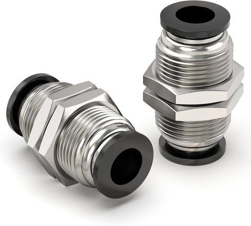 TAILONZ PNEUMATIC 4MM OD Straight Through Baffle Quick Insertion Trachea Connector, Pack of 10 PM-4