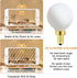 XININSUN G16.5 bulb,e12 Bulb 60 watt,6W Bulbs,Milky Bulb,Dimmable,6W 3000K 600lm,6Pack Frosted globe light Round