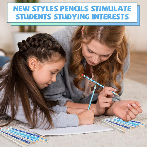 Sherr 144 Pieces Snowflake Pencils Bulk, Winter Pencils for Holiday Thanksgiving Christmas Birthday Present Party Favor
