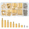 M2.5 Male Female Hex Brass Spacer Standoff Screw Nut Assortment Kit, 180Pcs