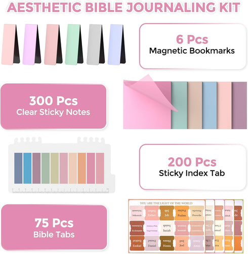 Nicpro 71 PCS Bible Journaling Kit, Aesthetic School Supplies, 12 No Bleed Highlighters, 6 Gel Pens