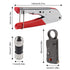 DIANN Coax Cable Crimper Coaxial Compression Tool Kit with Wire Stripper and 10pcs F RG6 RG59 Connectors
