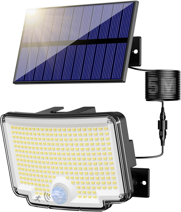 Peasur Solar Motion Lights Outdoor, 318 LED Solar Security Light with 3