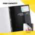Report Covers with 3-Prong Fasteners, Clear Front Presentation Folders, 10 Set, Plastic, 8.5x11"