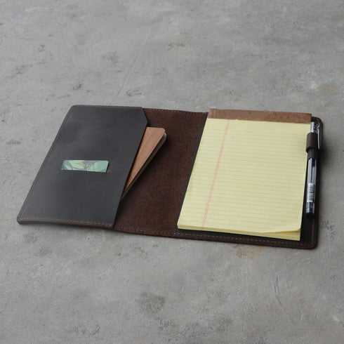 Leather Cover Compatible with Tops - Legal Pad Writing Steno Pads, 5" x 8", Distressed Genuine A5 Leather Cover
