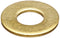 Small Parts Brass Flat Washer, Plain Finish, DIN 125, M3 Screw Size, Pack of 100