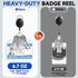 Teskyer 2 Pack Heavy Duty Retractable Badge Holders with Carabiner Clip and Extra Thick ID Card Holders
