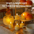 Set 12 1.6" x2.2" (2.5 100 Rechargeable LED of Tea Light Remote Candles with Charging Station, Ivory Base Timer
