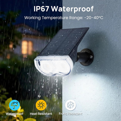 IP67, 3 2-in-1 6500K, 2 Pack Consciot Solar Lights Outdoor Waterproof Lighting Modes Solar Spot Lights Outdoor, Auto