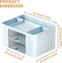 Marbrasse Pen Organizer with 2 Drawers, Multi-Functional Pencil Holder for Desk Accessories