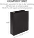 Samsill Economy 1 Inch Mini 3 Ring Binder, Made in The USA, 9.1" x 7.5" Round Ring Binder, Black