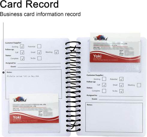 Business Card Organizer Holder Book, Portable Credit Card Organizer for Managing 58 Cards, Notebook for Important
