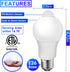 Bulb, 8.5W (60 E26 Bulb Closet, 3000K 2 Pack Energetic Motion Sensor Light Watt Equivalent) Motion Activated Dusk