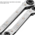 HVAC Service Wrench Set: 3/8 1/4 5/16 Ratchet Wrench with 2 Bit Adapter for Equipment Repair