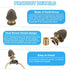 PATIKIL 25 36.5mm 1 Set x Lamp Finials Caps Knob, Solid Brass Lamp Shade Top Decoration Screw Cap Nuts with Brass