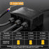IP68 Waterproof Junction Box, 4-Way Outdoor Cable Connectors with 4 Cable M25 Gland for 4-14 mm Diameter Cable, Black