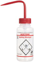 SP Bel-Art Safety-Vented/Labeled 2-Color Acetone Wide-Mouth Wash Bottles, 250ml (Pack of 3)