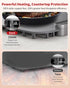 7 8 Warming Mat for Food, Upgraded Fast-Heating Electric Warming Tray with Temp Levels & Timers, Buffet Raised Feet