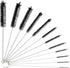 Tube Cleaning Brush Set, 12Pcs 8 Inch Long Nylon Flexible Bottle Brushes for Narrow Neck Bottles and Cups (Black)
