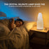 20 cm Selenite Crystal Lamp, Tall, High Energy Skyscraper Lamp with Wooden Base & USB Charging Cable, ETL Certified