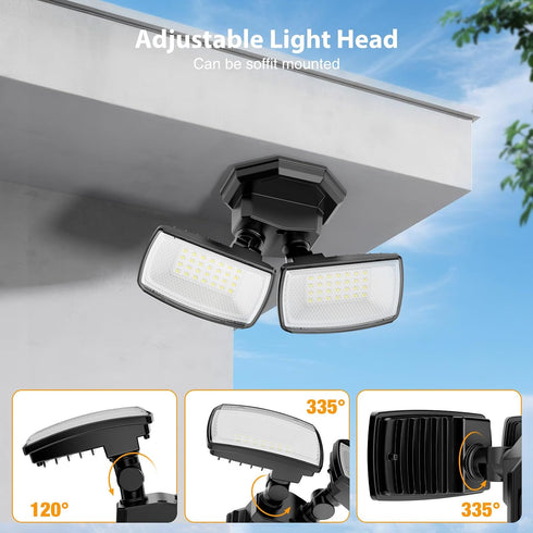 3200LM 32W 6500K IP66 2 Onforu Flood Lights Outdoor, LED Security Light Switch Controlled, Waterproof Outdoor Lights