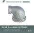 Everflow Supplies 1-1/2 x 1-1/4" 90 Degree Galvanized Malleable Iron Reducing Elbow