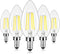 LED Candle Bulbs, 40W Equivalent, E12 Candelabra 4W 470Lm Clear Edison, Daylight White 5000K Classic Bright Filament,