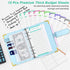 A6 Rnivvi Budget Binder with Zipper Envelopes, Money Saving Binder Cash Envelopes for Budgeting, PU Leather Planner