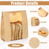 130 Pack 14" 8.3" 3.5" 160 Homemade Sourdough Bread Bags, x x Large Paper Bread Bag with Window Stickers for Bake Sale
