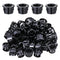 Zelphvt 50Pcs Black Snap Bushing, Snap in Plastic Cable Grommets, 1/2 Inch Knockout