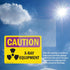 (2 Pack) OSHA Caution Radiation Sign, X-Ray Equipment Vinyl Label Decal 5 Inch X 3.5 Inch, Weather Resistant