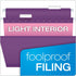 Pendaflex Reinforced Hanging File Folders, Legal Size, Violet, 1/5 Cut, 25/BX (4153 1/5 VIO)